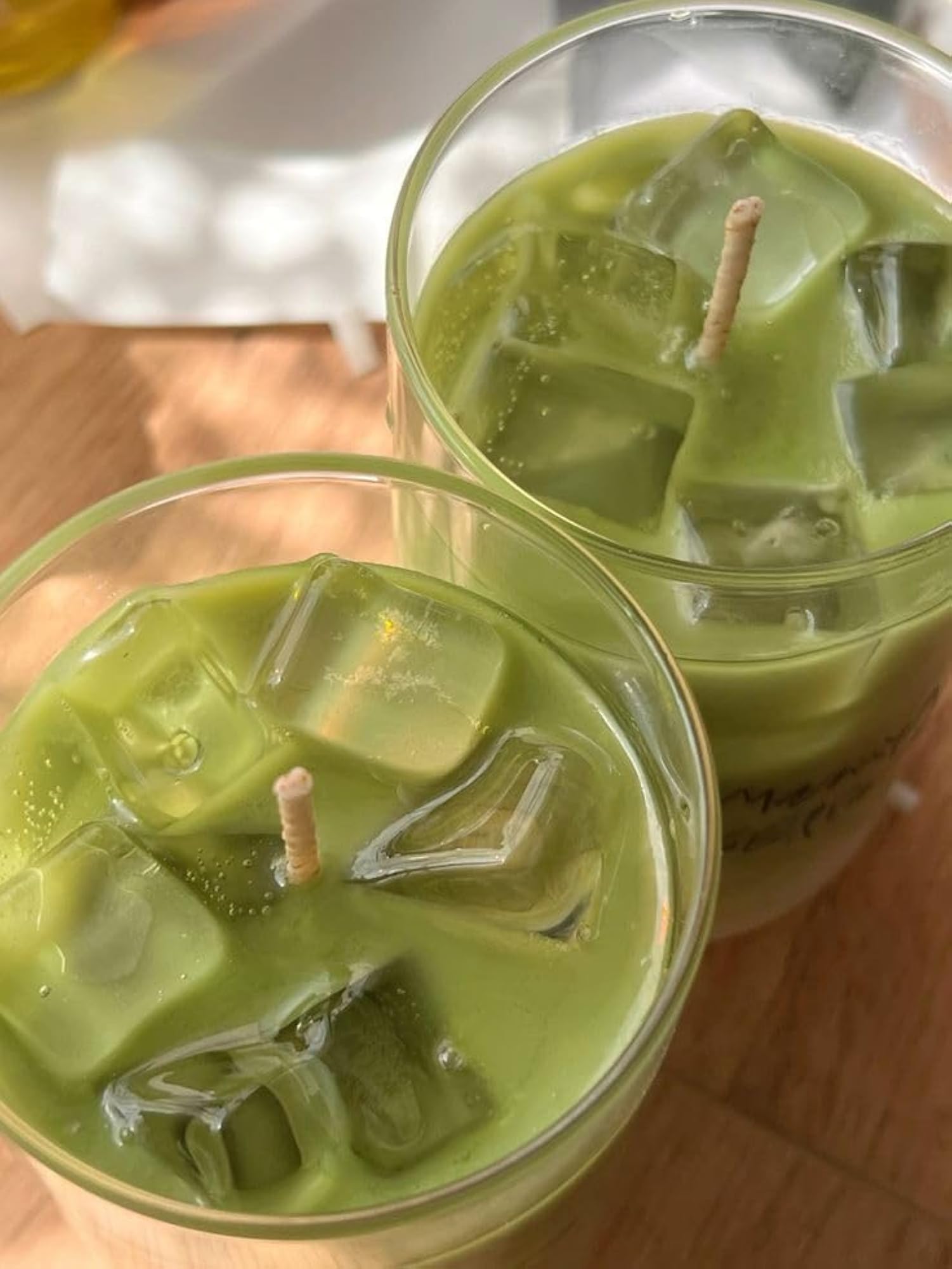 Handcrafted Soy Wax Iced Matcha Latte Candle, Café Inspired